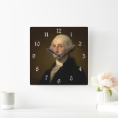 George Washington Erster amerikanischer Präsident  Quadratische Wanduhr (Zuhause)