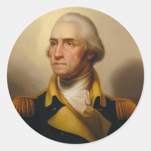 George Washington, Erster US-Präsident Runder Aufkleber (Vorderseite)