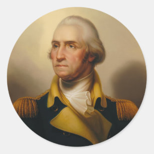 George Washington, erster USpräsident Runder Aufkleber