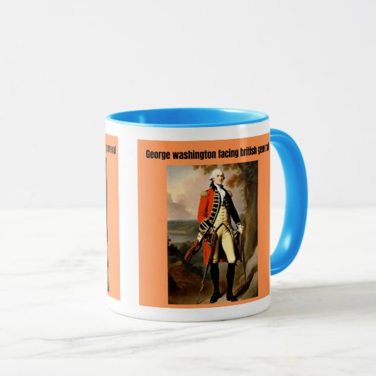 george Washington facing british generals Tasse (VorderseiteRechts)