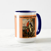 george Washington facing british generals Tasse (VorderseiteRechts)