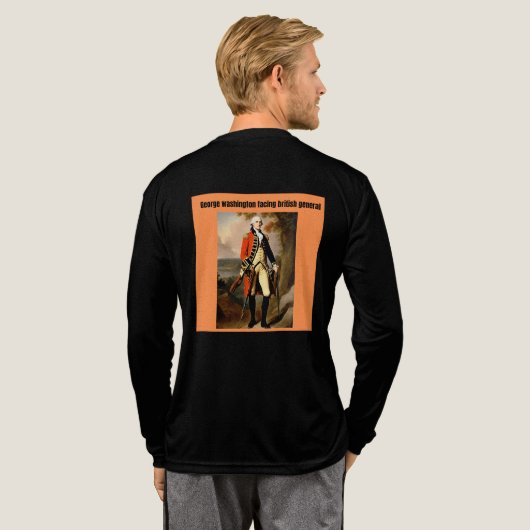 george Washington facing british generals Tri-Blend Shirt (Voller Rücken)