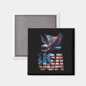 George Washington fährt einen Bald Adler 4. Juli Magnet (Vorderseite/Rückseite)