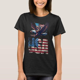 George Washington fährt einen Bald Adler 4. Juli T-Shirt