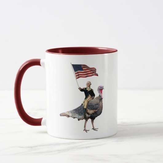 George Washington fährt mit einem türkischen Ernte Tasse (Links)