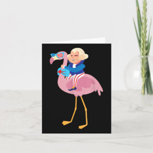 George Washington Flamingo 4. Juli American Fl Karte