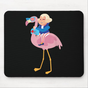 George Washington Flamingo 4. Juli American Fl Mousepad