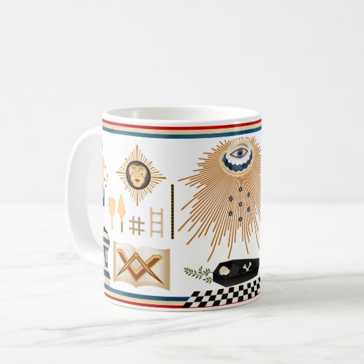 George Washington FreimaurerSchürze Kaffeetasse (Vorderseite Links)