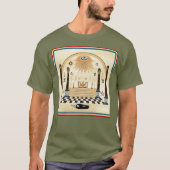 George Washington FreimaurerSchürze-Kunst T-Shirt (Vorderseite)