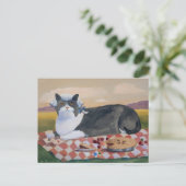 George Washington Funny Cat Postkarte (Stehend Vorderseite)