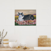 George Washington Funny Cat Wall Art Poster (Küche)