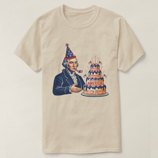 George Washington Geburtstagsfeier T-Shirt (Design vorne)
