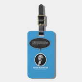 George Washington Gepäckanhänger mit Lederband (Vorderseite vertikal)