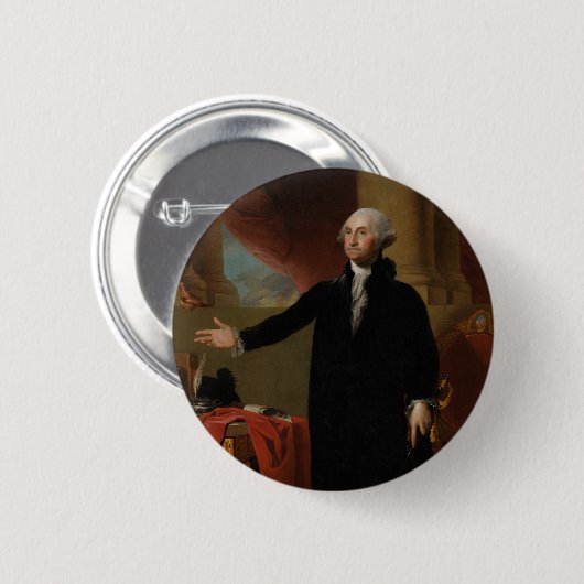 George Washington - Gilbert Stuart (1797) Button (Vorne & Hinten)