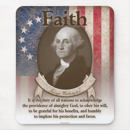George Washington - Glaube Mousepad (Vorne)