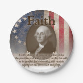 George Washington - Glaube Pappteller (Vorderseite)