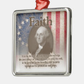 George Washington - Glaube Silbernes Ornament (Links)