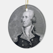 George Washington, graviert durch Asher Brown Keramikornament (Links)