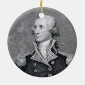 George Washington, graviert durch Asher Brown Keramikornament (Hinten)