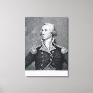 George Washington, graviert durch Asher Brown Leinwanddruck
