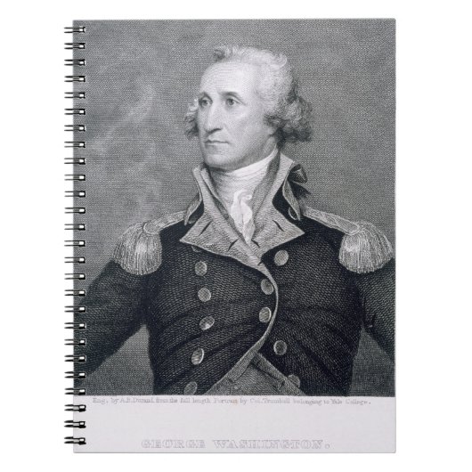 George Washington, graviert durch Asher Brown Notizblock (Vorderseite)