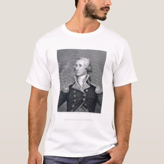 George Washington, graviert durch Asher Brown T-Shirt (Vorderseite)
