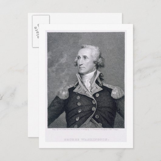George Washington, graviert von Asher Brown Durand Postkarte (Vorne/Hinten)