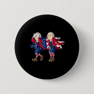 George Washington Griddy American Flag 4. Juli Button