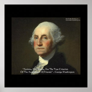 George Washington "Handlungen, nicht Worte" Poster