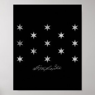 George Washington Hauptquartier Flagge Unabhängigk Poster