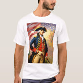 George Washington im Kriegsgefecht T-Shirt (Vorderseite)