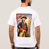 George Washington im Kriegsgefecht T-Shirt (Rückseite)