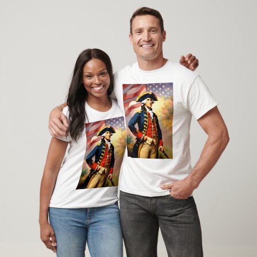 George Washington im Kriegsgefecht T-Shirt (Unisex)