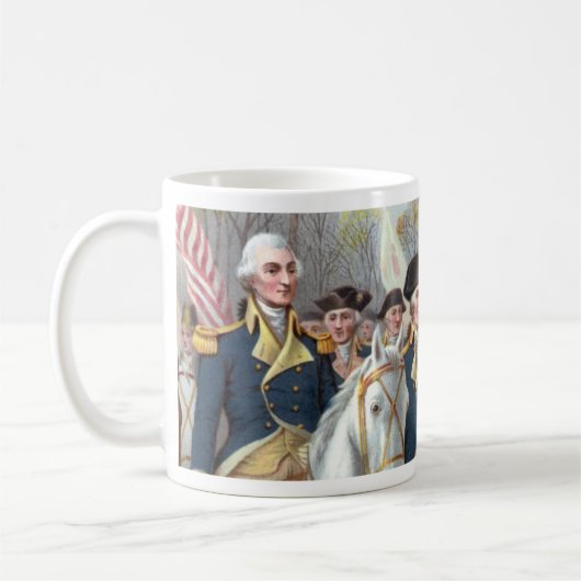 George Washington in der New Yorker Tasse (Links)