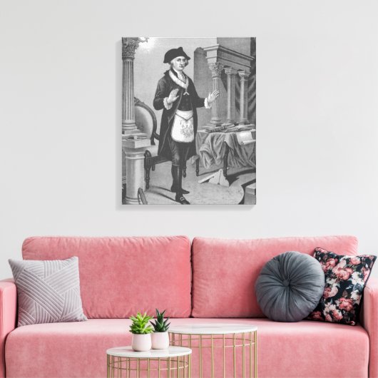 George Washington in Masonic Regelia Leinwanddruck (Insitu (Wohnzimmer))