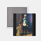 George Washington in Masonic Regelia Magnet (Vorderseite/Rückseite)