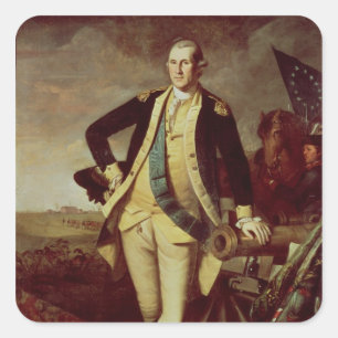 George Washington in Princeton, 1779 Quadratischer Aufkleber