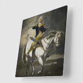 George Washington in Trenton Quadratische Wanduhr (Winkel)
