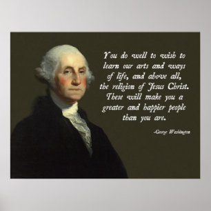 George Washington-Jesus Christus Poster