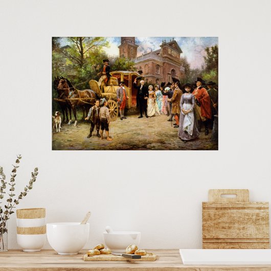 George Washington kommt in die Christliche Kirche Poster (Küche)