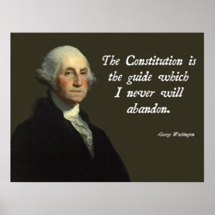 George Washington-Konstitution Poster