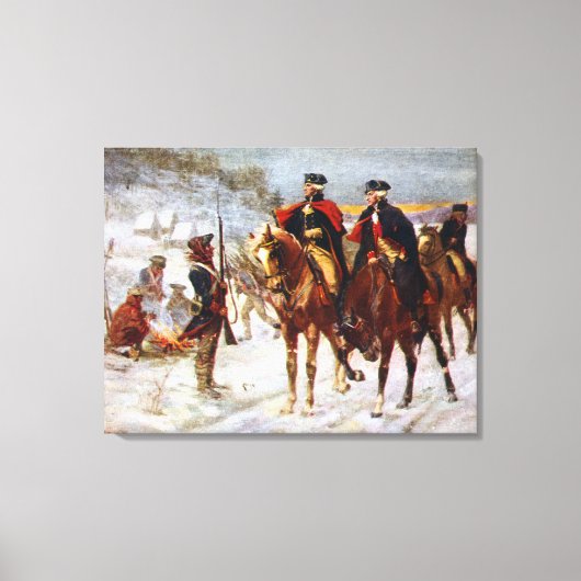 George Washington Lafayette Valley Forge Army Leinwanddruck (Vorderseite)