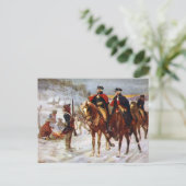 George Washington Lafayette Valley Forge Army Postkarte (Stehend Vorderseite)