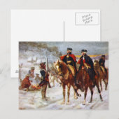 George Washington Lafayette Valley Forge Army Postkarte (Vorne/Hinten)