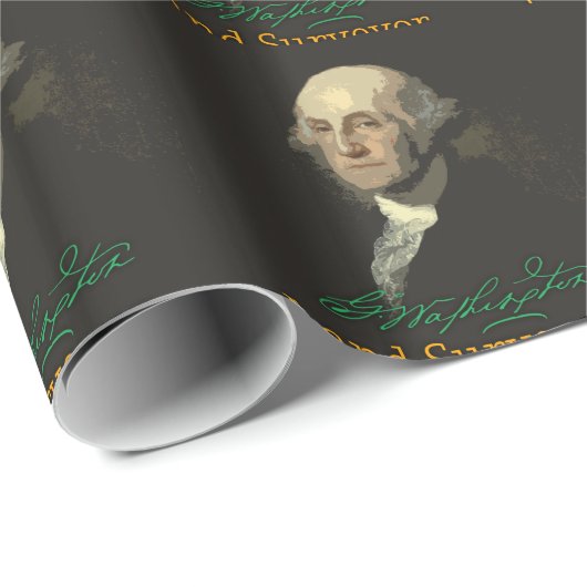 George Washington-Land-Feldmesser Geschenkpapier (Rolleneckpunkt)