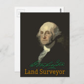 George Washington Land Surveyor Postcard Postkarte (Vorne/Hinten)