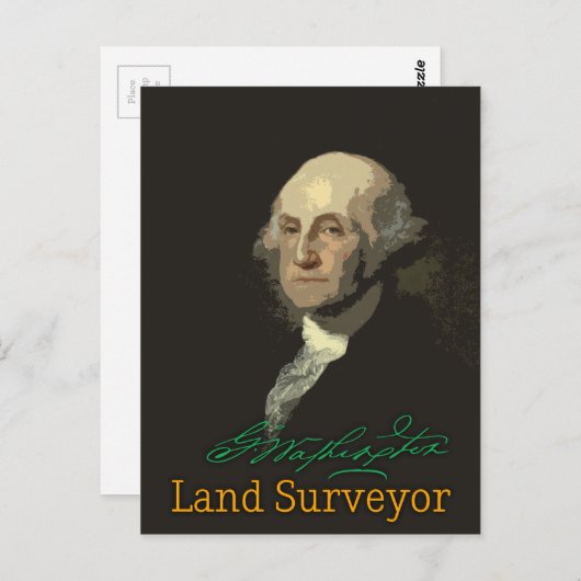 George Washington Land Surveyor Postcard Postkarte (Vorne/Hinten)