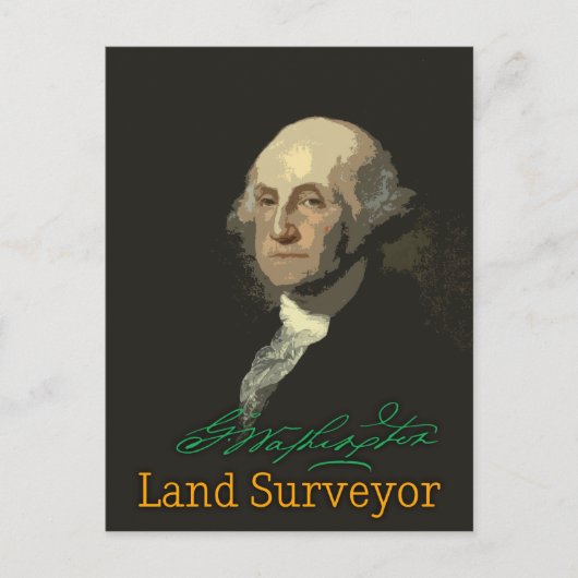 George Washington Land Surveyor Postcard Postkarte (Vorderseite)