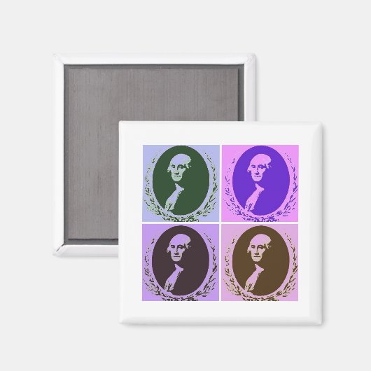 George Washington Magnet (Vorderseite/Rückseite)