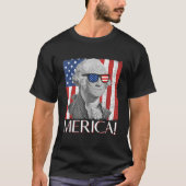 George Washington Merica Patriotic American Flag 4 T-Shirt (Vorderseite)
